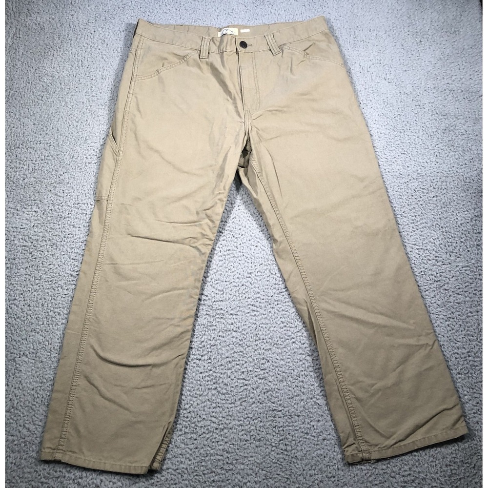 Blue Mountain Mens Khaki Carpenter Pants 38x30 Distressed